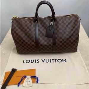 Authentic Louis Vuitton Damien Ebene Keepall 50